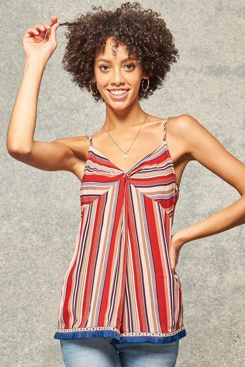 A Multi Stripes Camisole Top A Multi Stripes Camisole Top