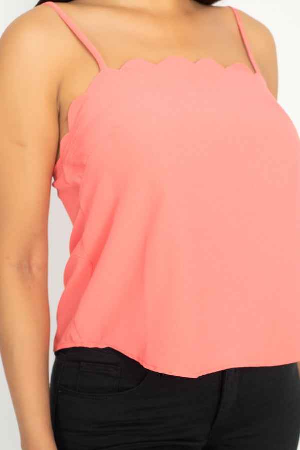 Scallop Opening Cami Top Scallop Opening Cami Top