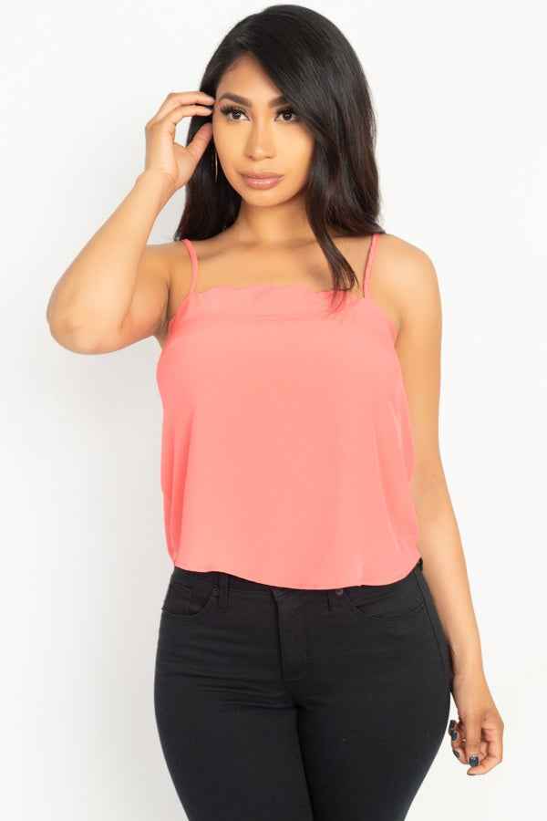 Scallop Opening Cami Top Scallop Opening Cami Top