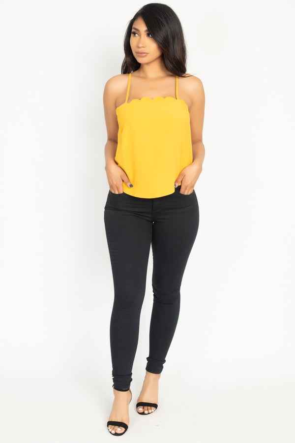 Scallop Opening Cami Top Scallop Opening Cami Top
