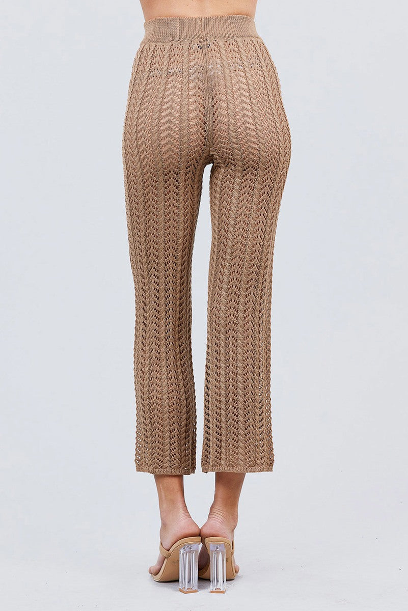 Flare Long Fishnet Sweater Pants product image