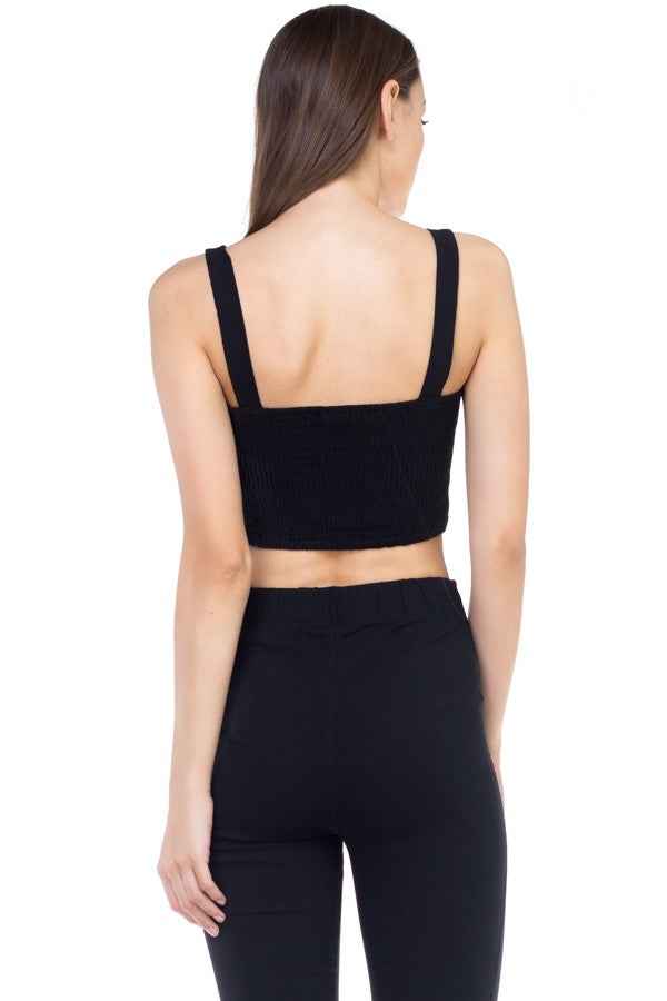 Sweetheart Button Down Crop Top Sweetheart Button Down Crop Top