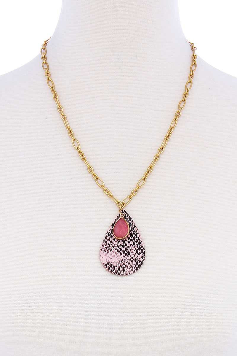 Stylish Tear Drop Shape Chain Necklace product image