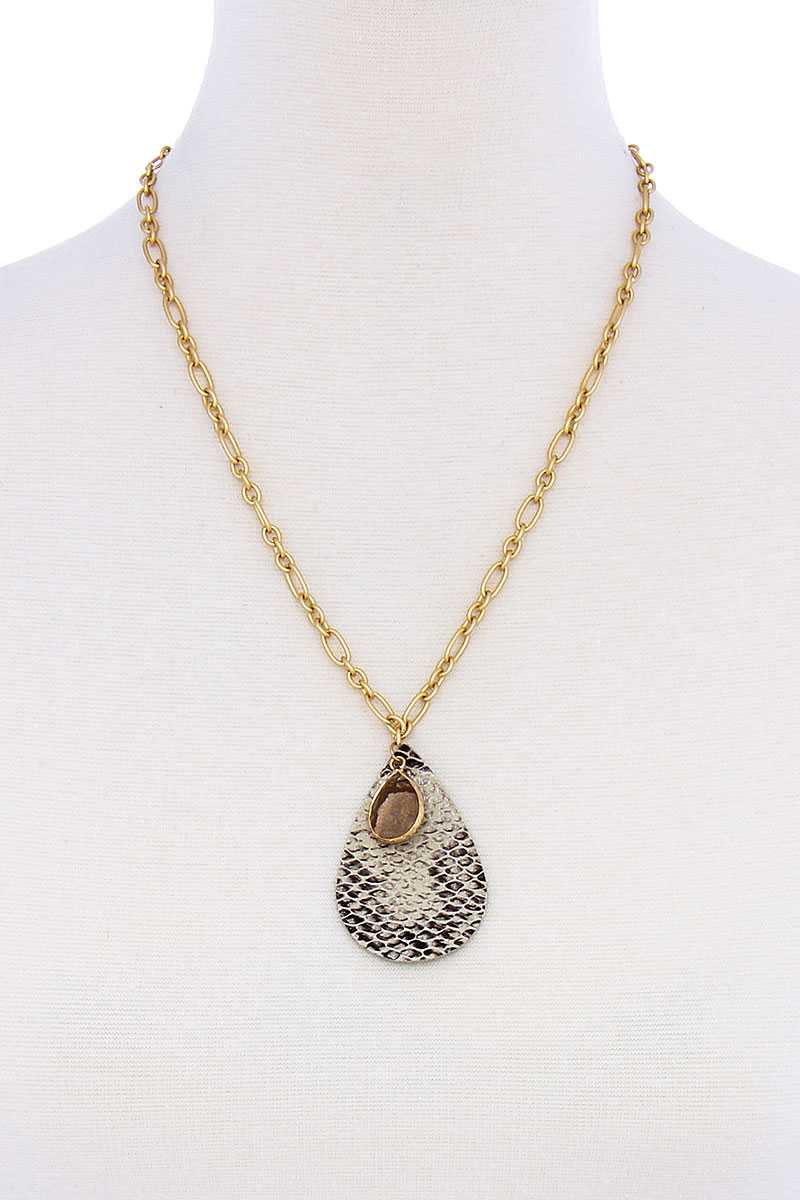Stylish Tear Drop Shape Chain Necklace product image