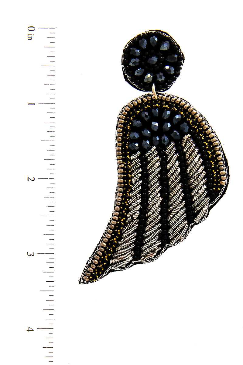 Fashion Modern Wing Patch Drop Earring product image