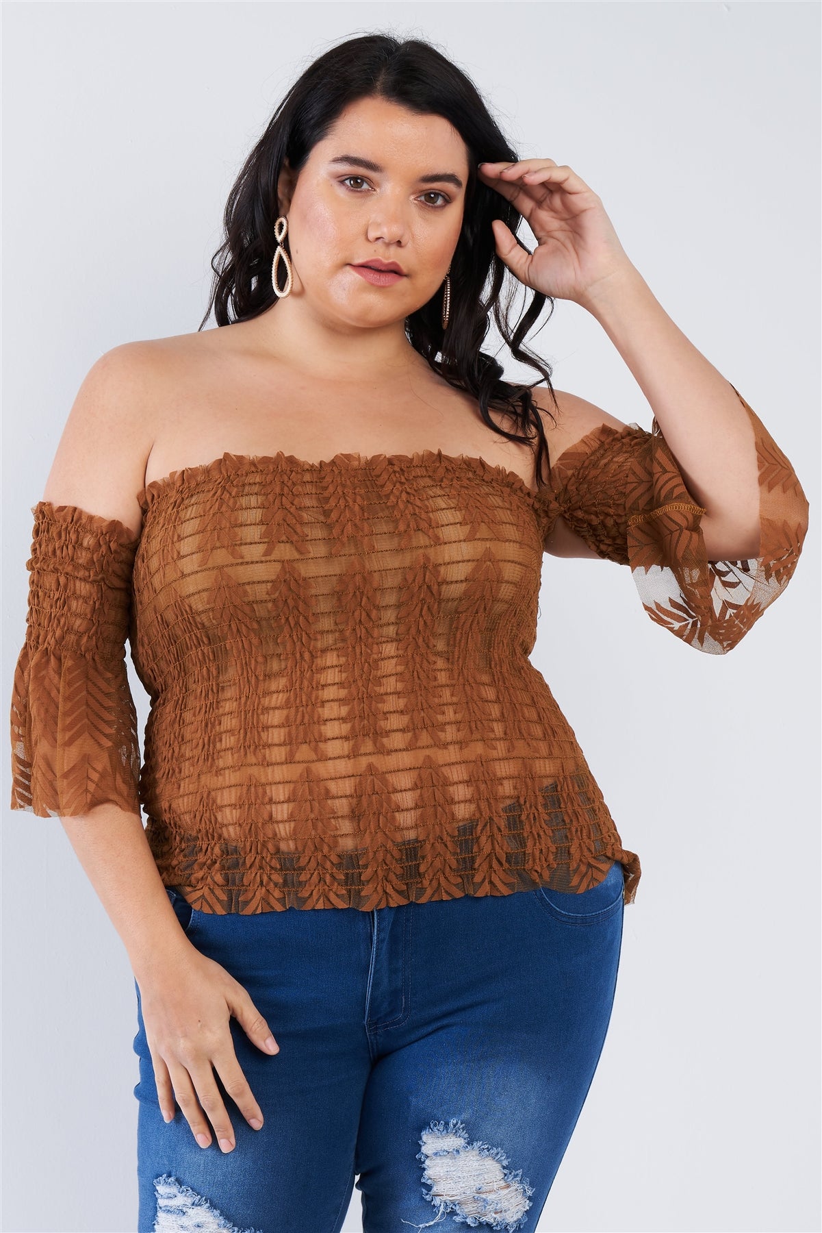 Off The Shoulder Plus Size Top product image