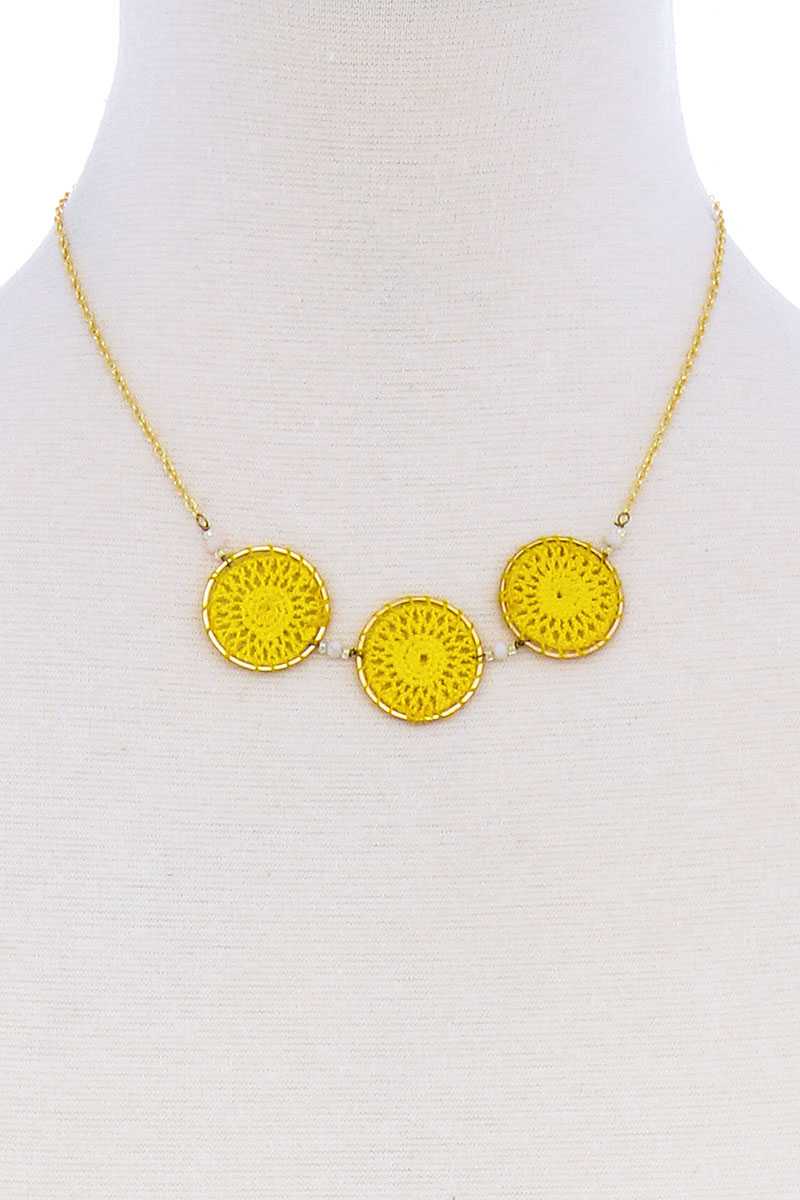 Fashion Triple Circle Pendant Necklace product image
