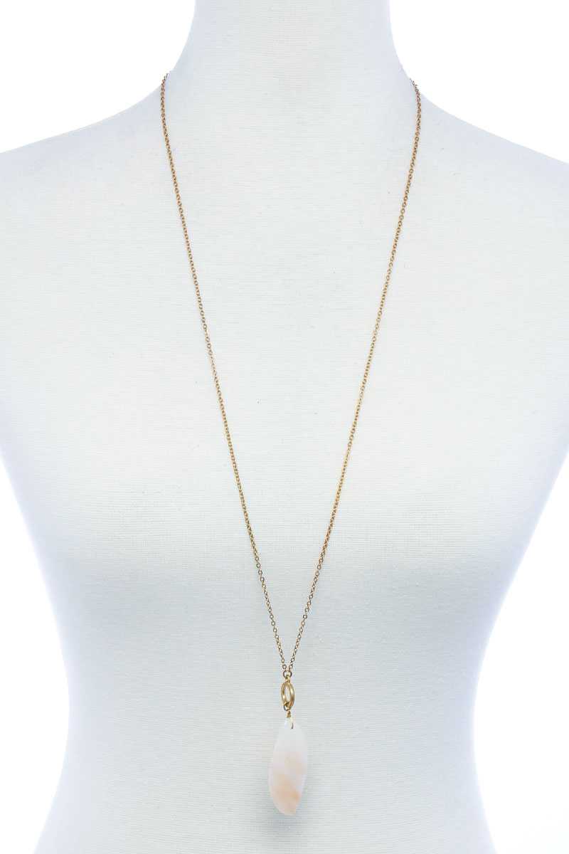 Fashion Oval Stone Pendant Long Necklace product image
