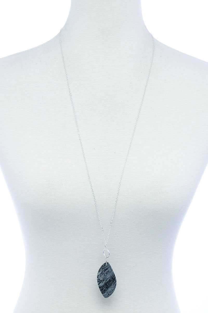 Fashion Oval Stone Pendant Long Necklace product image