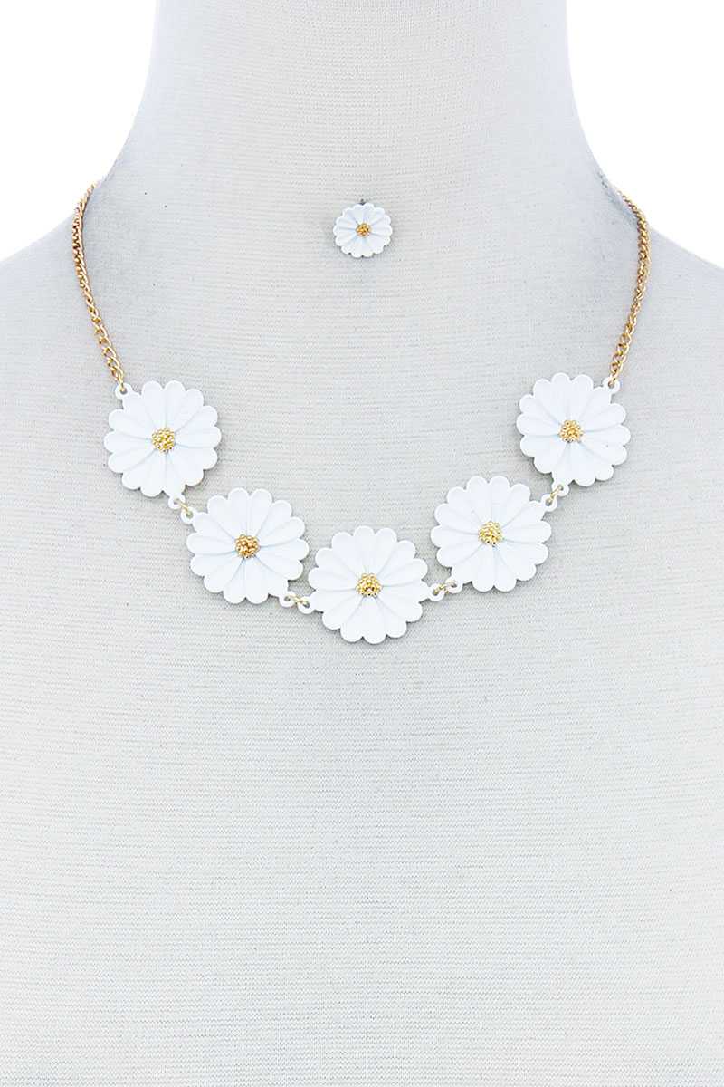 Fashion Cute Multi Tender Flower Necklace And Earring Set product image