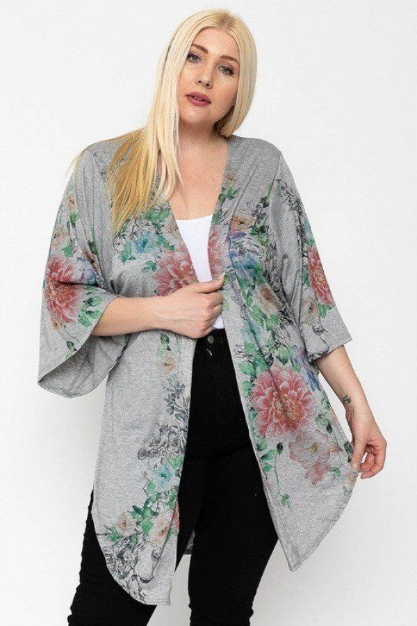 Floral Print, Long Body Cardigan product image