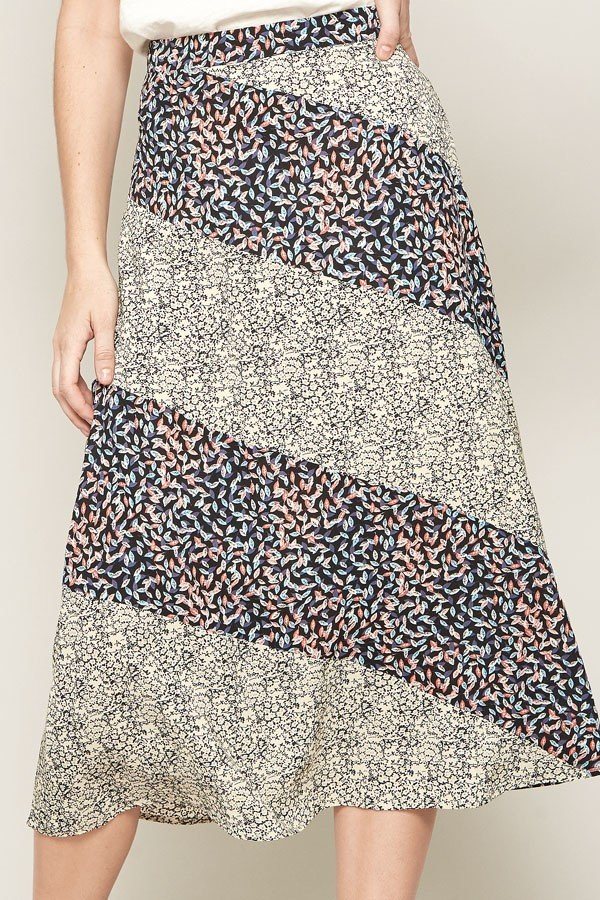 A Floral-print Woven Midi Skirt product image