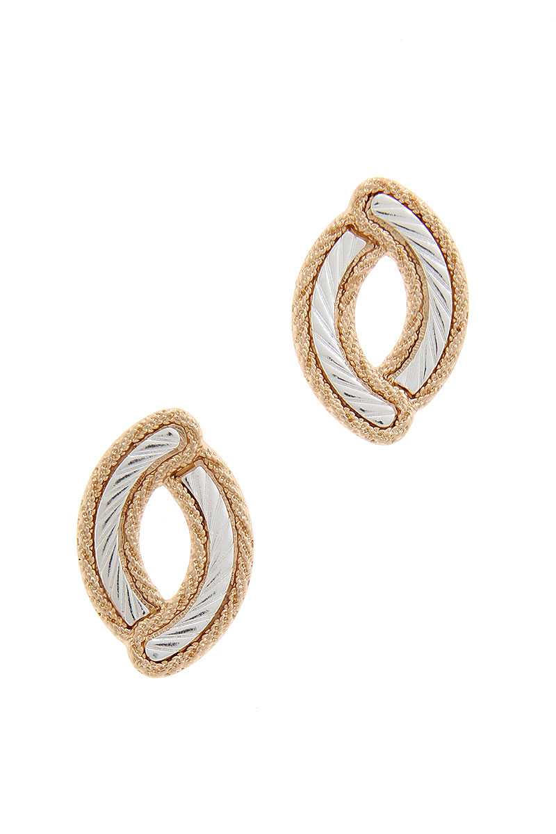 Oval Shape Metal Post Earring product image