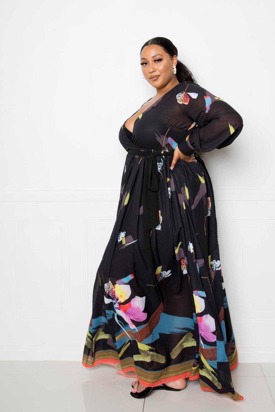 Tropical Print Maxi Dress product image