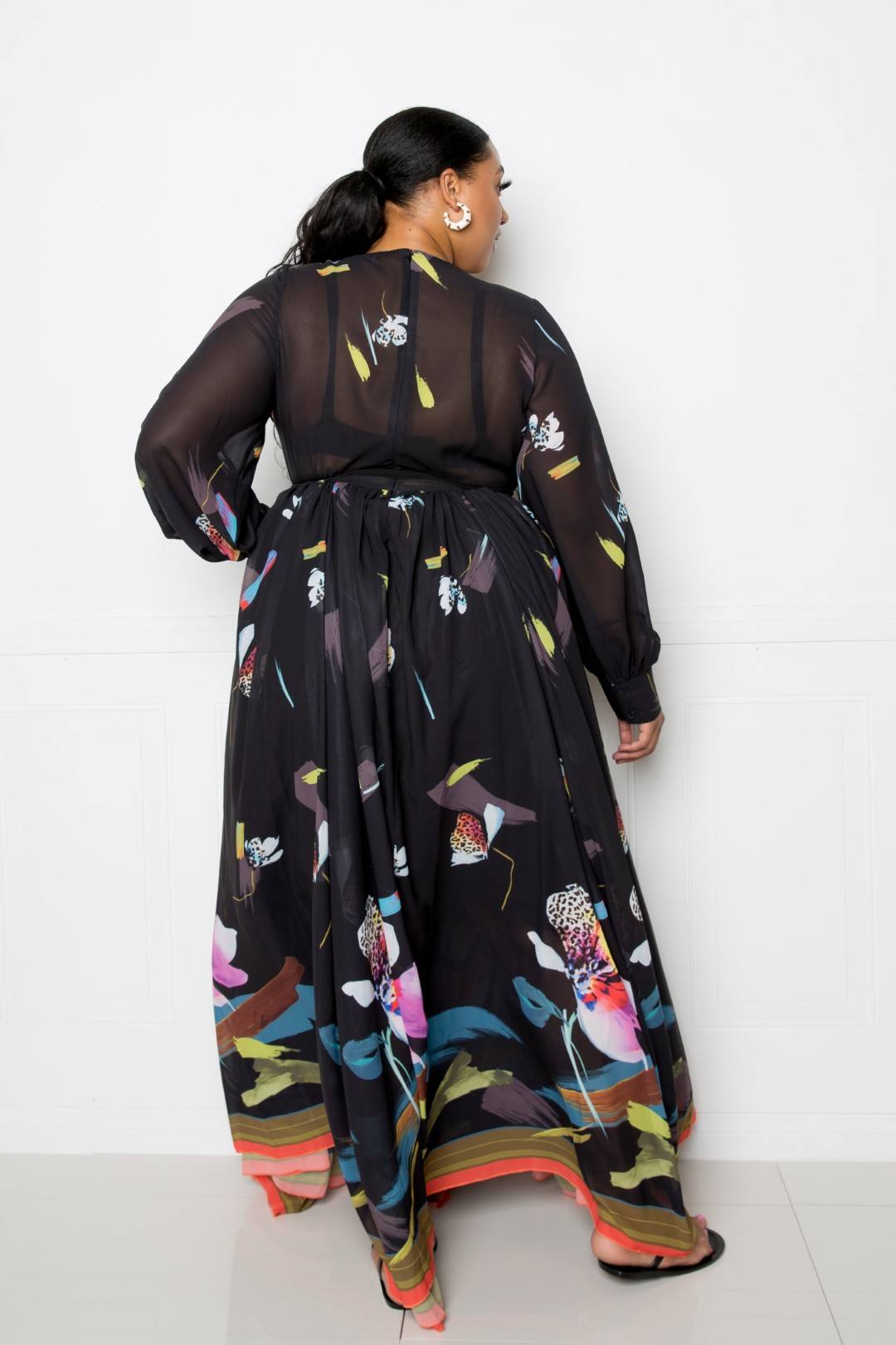 Tropical Print Maxi Dress product image
