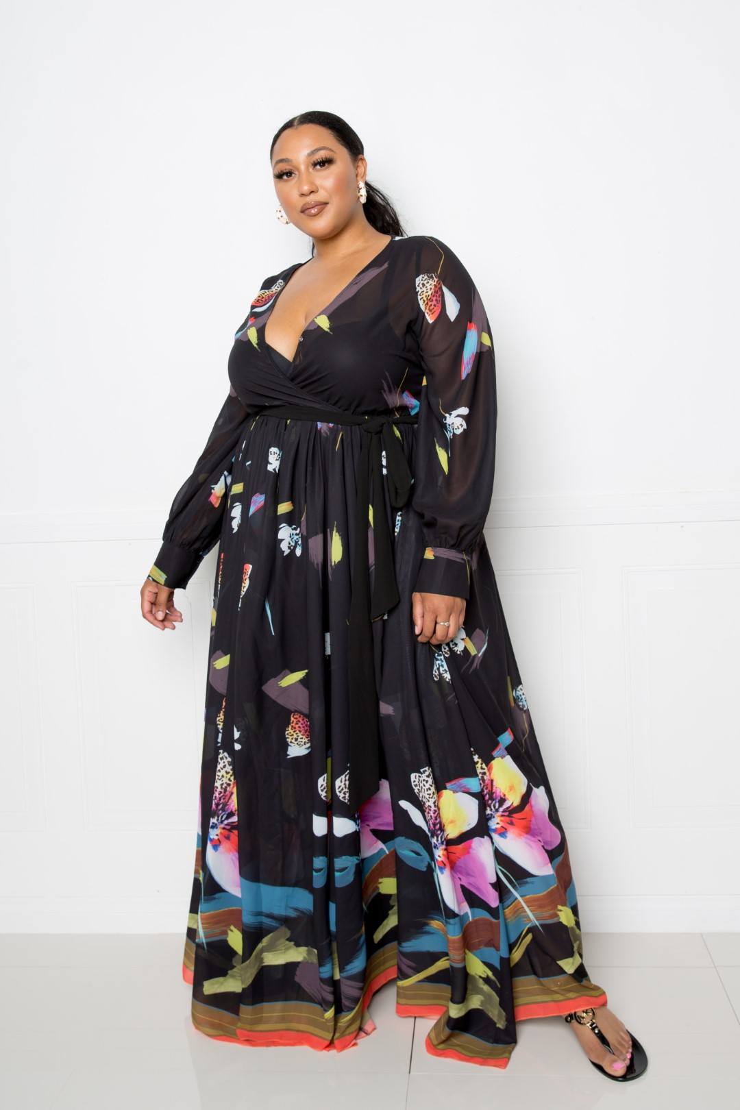 Tropical Print Maxi Dress product image