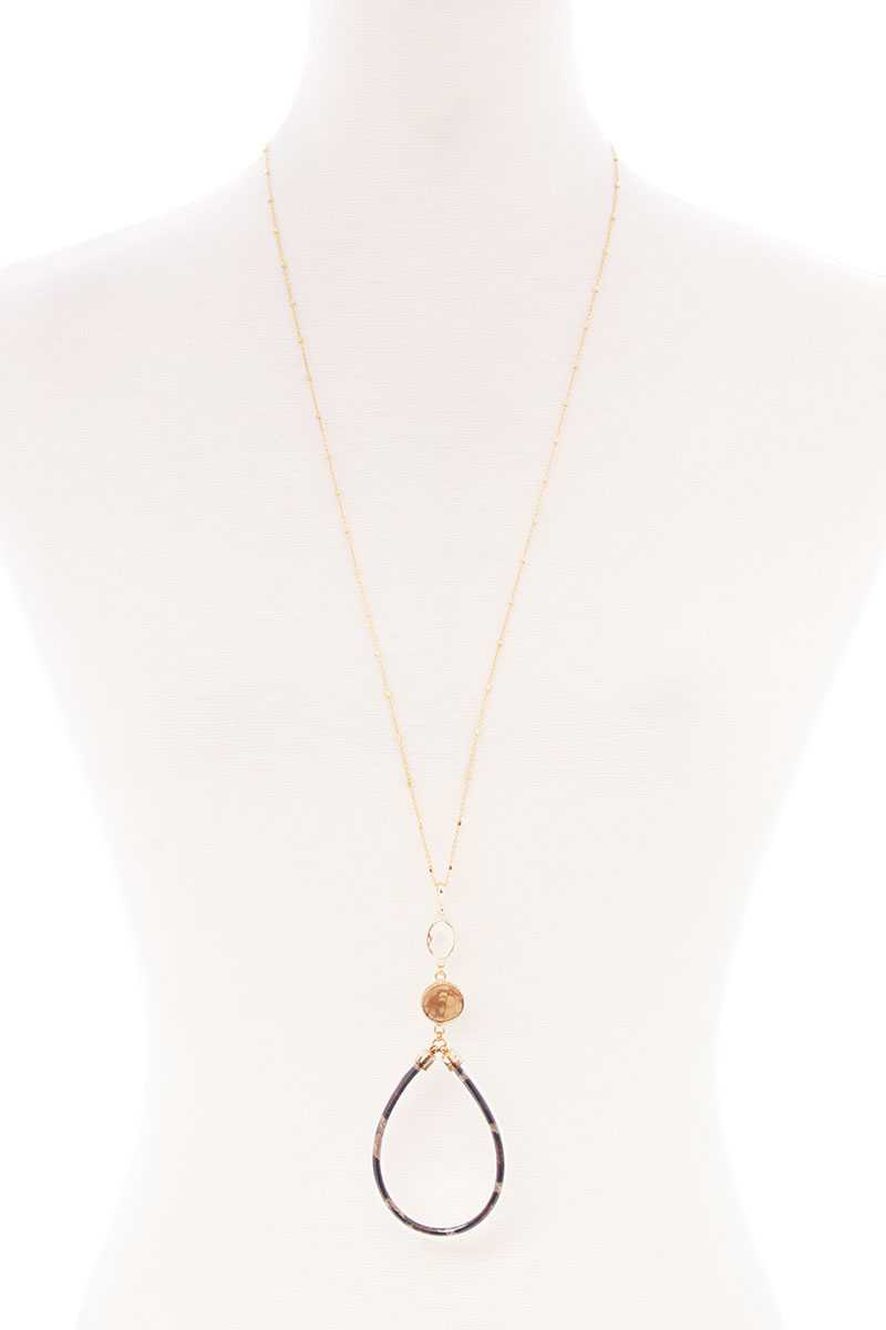 Teardrop Pendant Long Necklace product image