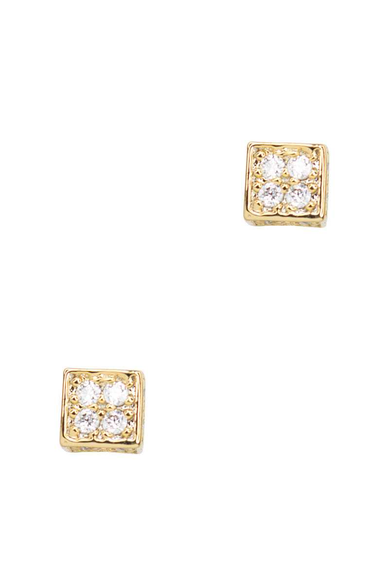 Secret Box Square Stone Stud Earring product image