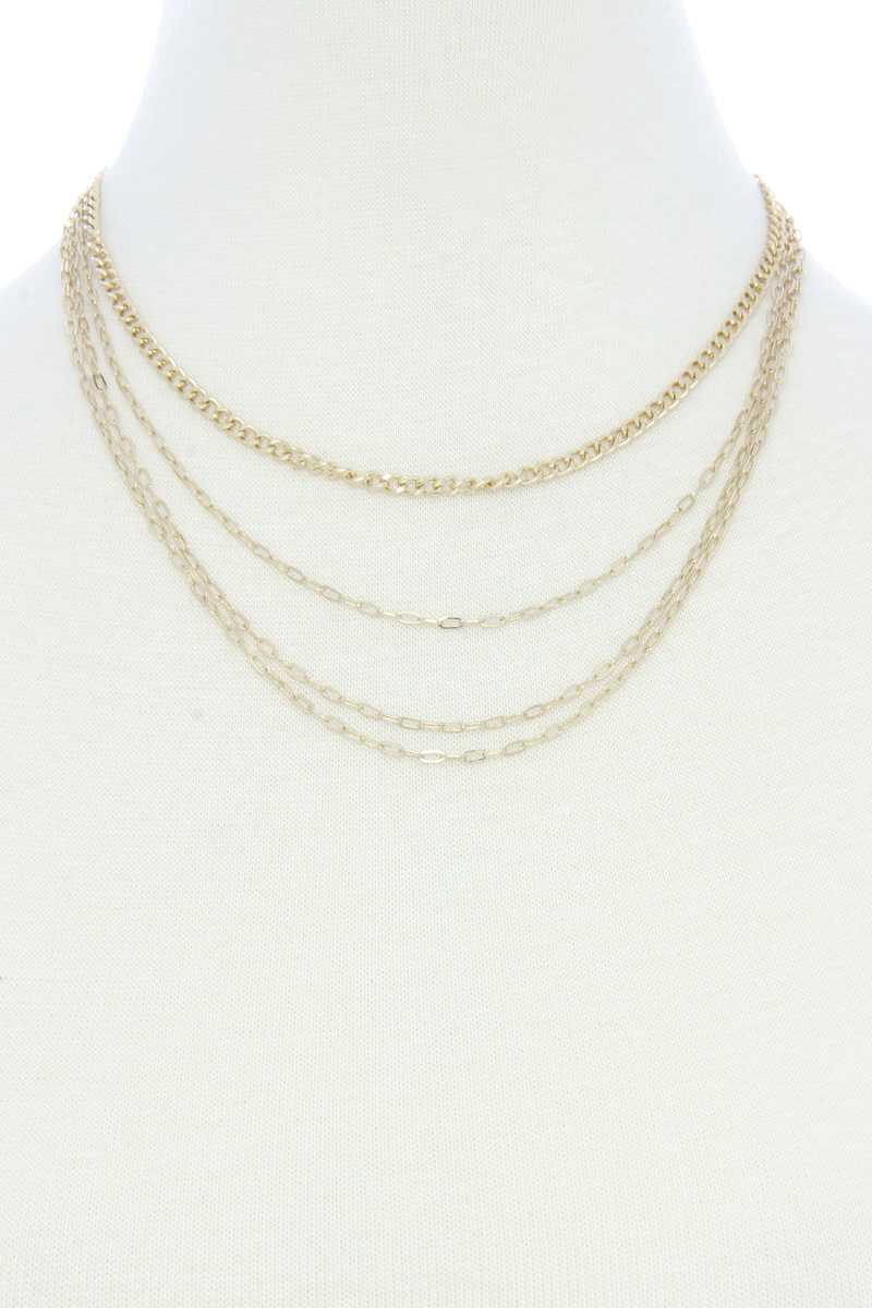 4 Layer Metal Necklace product image