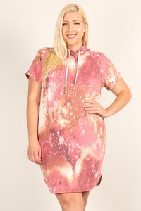 Plus Size Tie-dye Print Relaxed Fit Dress product image
