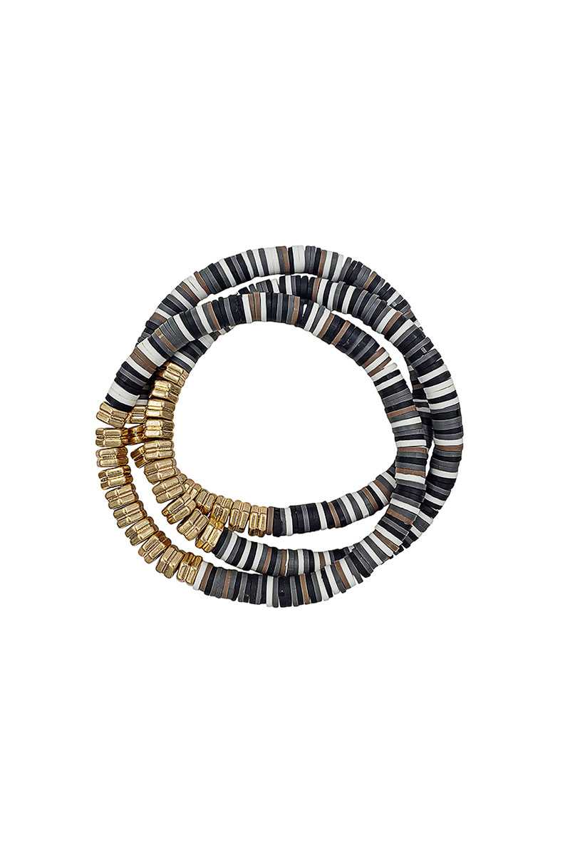 Triple Multi Ring Bead Stretchable Bracelets product image