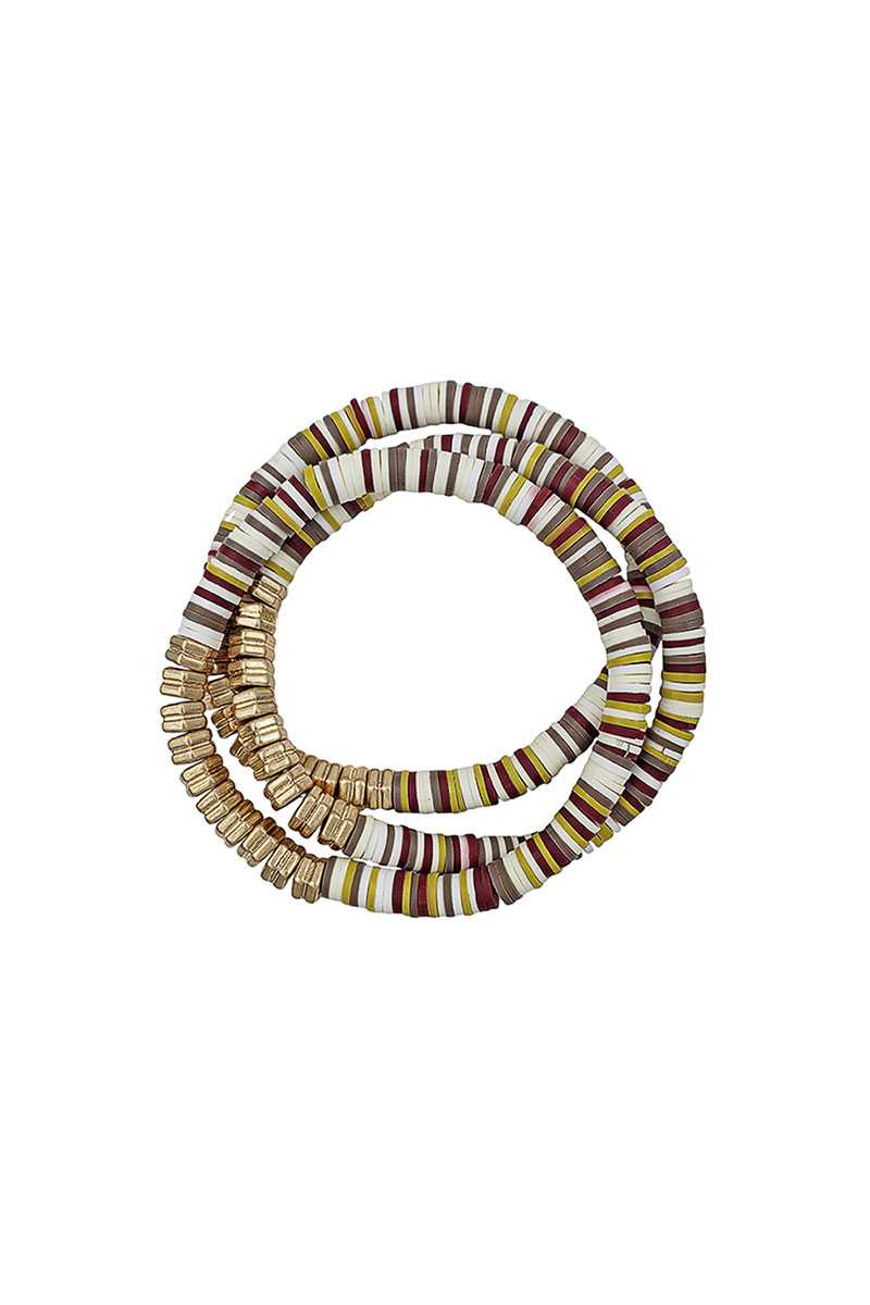 Triple Multi Ring Bead Stretchable Bracelets product image