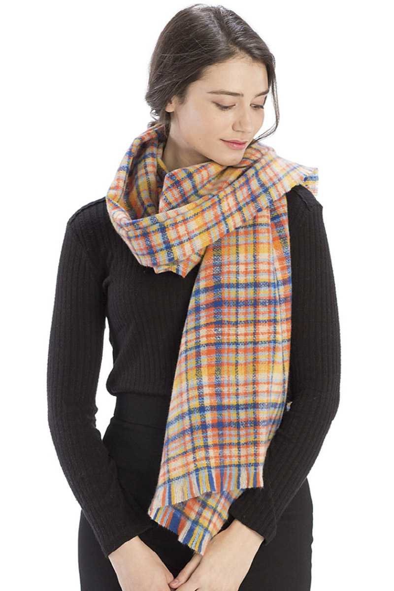Colored Plaid Checkered Scarf product image