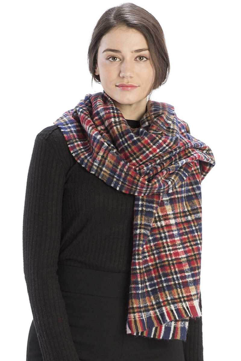 Colored Plaid Checkered Scarf product image