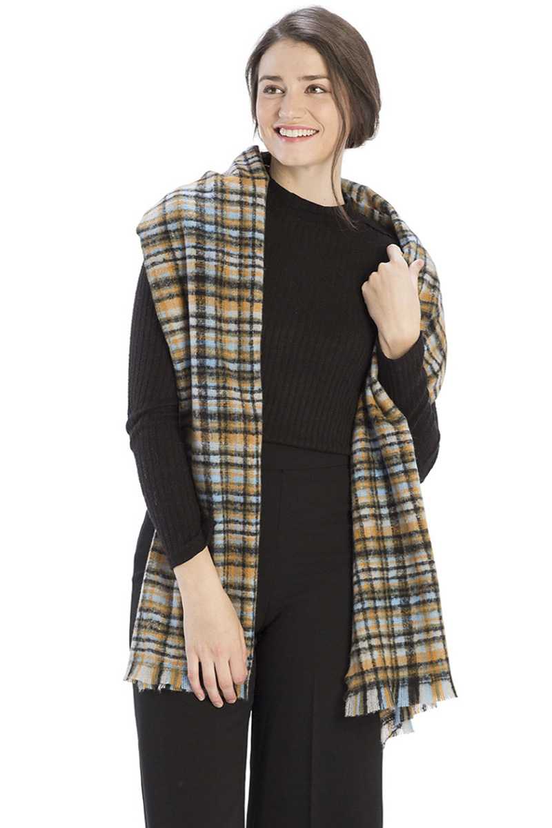 Colored Plaid Checkered Scarf product image