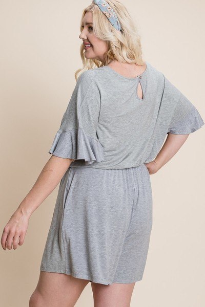 Plus Size Solid Rayon Modal Mini Romper product image