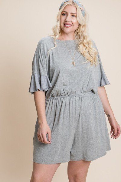 Plus Size Solid Rayon Modal Mini Romper product image