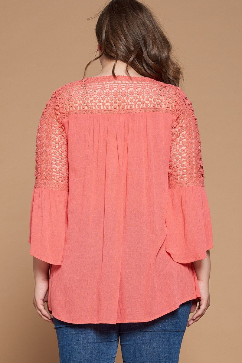 Solid Woven Babydoll Blouse product image