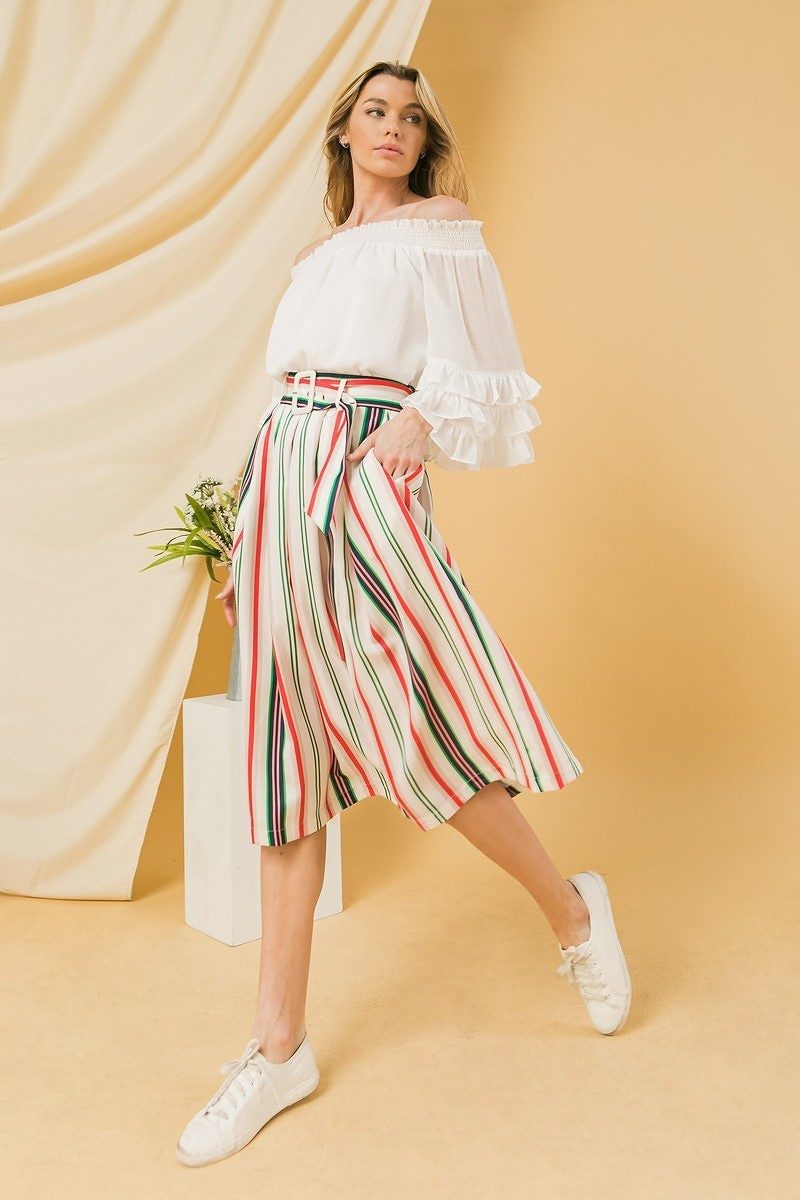 A Woven Midi Skirt product image