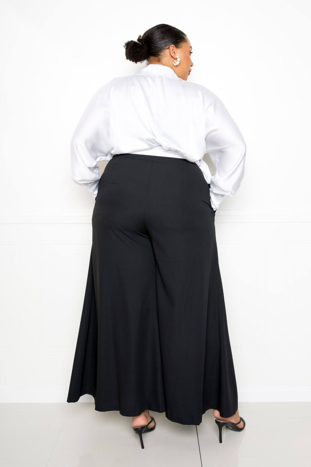 Satin Long Sleeve Tie Waist Wrap Top product image