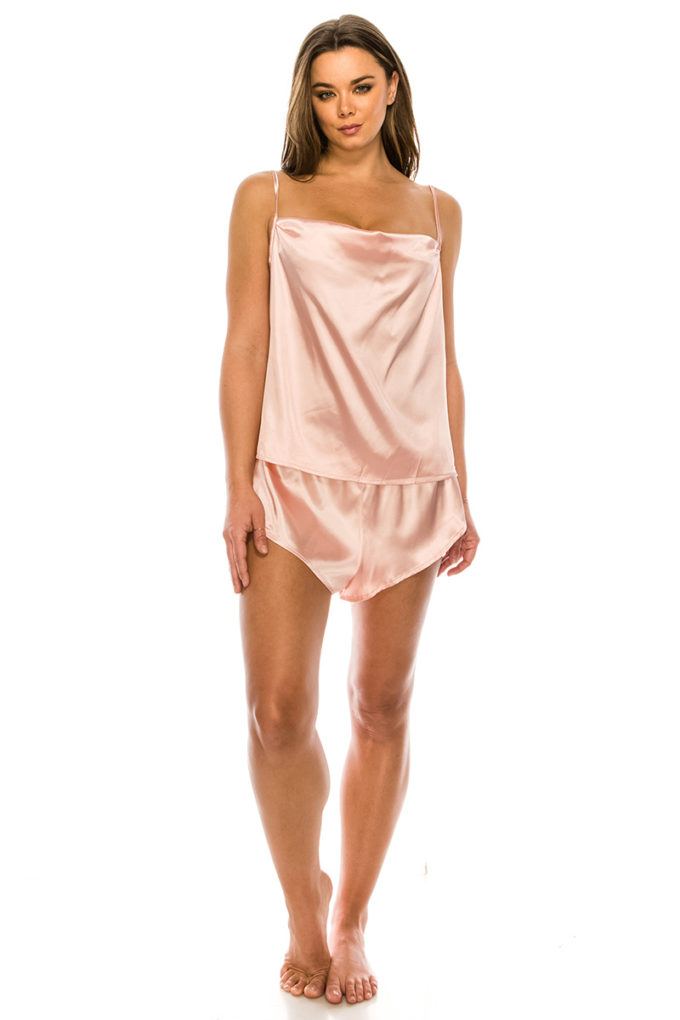 Satin Pj Short Set Satin Pj Short Set - TopFashionHQ