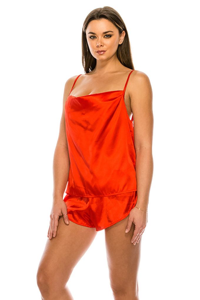 Satin Pj Short Set Satin Pj Short Set - TopFashionHQ
