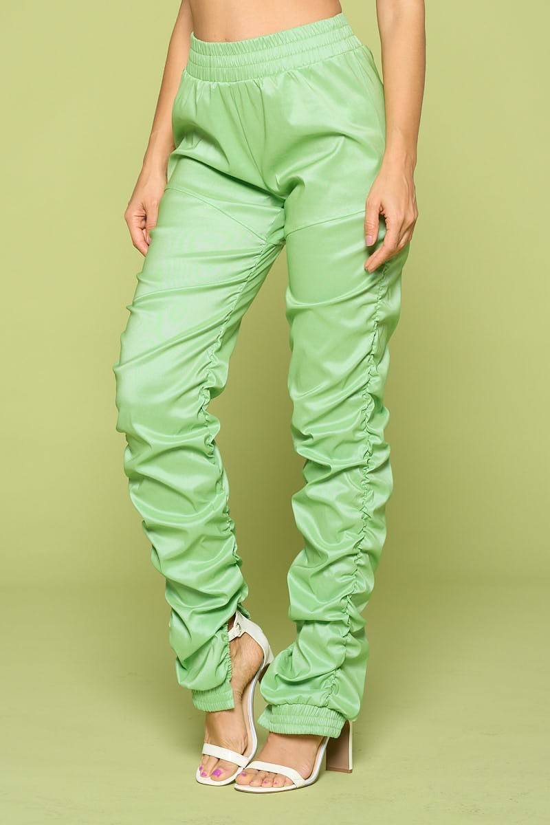 Leather Pu Ruched Pants product image