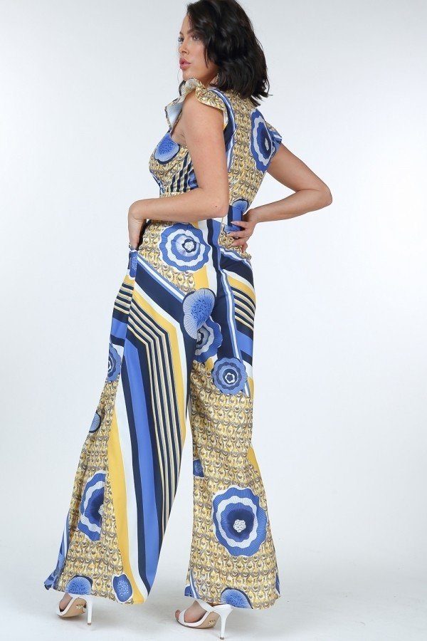 Ruffle Sleeve Surplice Jumpsuit product image