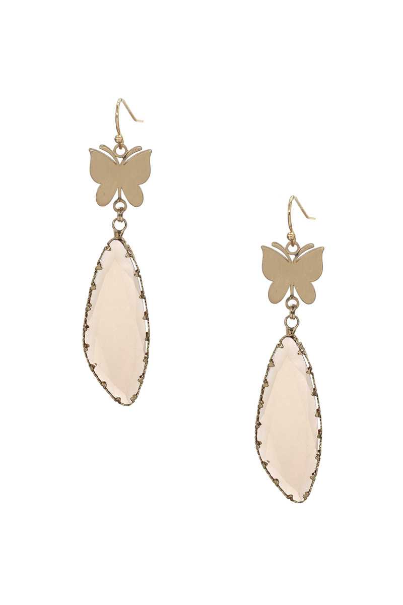 Fashion Butterfly Clear Stone Dangle Earring product image