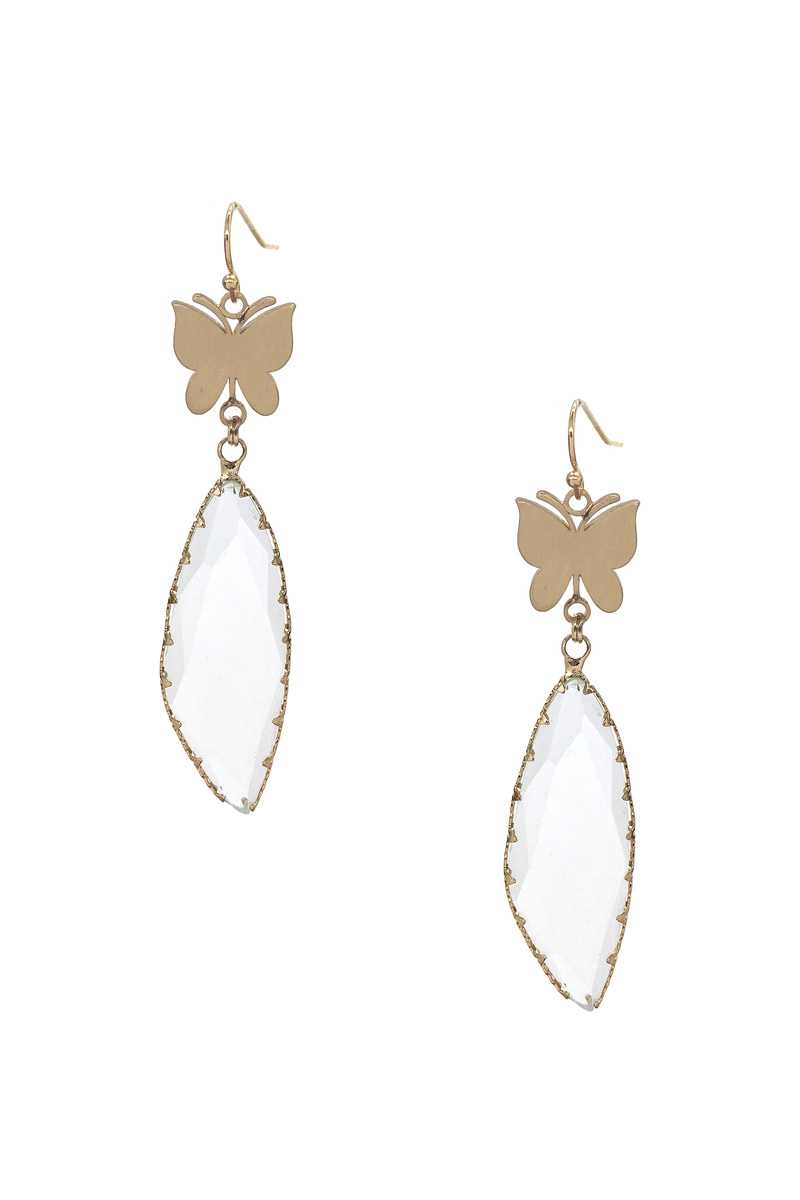 Fashion Butterfly Clear Stone Dangle Earring product image