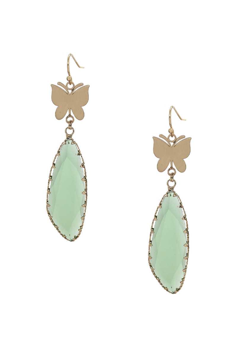 Fashion Butterfly Clear Stone Dangle Earring product image