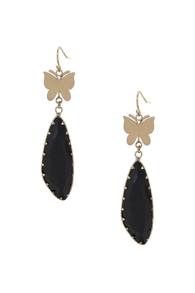 Fashion Butterfly Clear Stone Dangle Earring product image