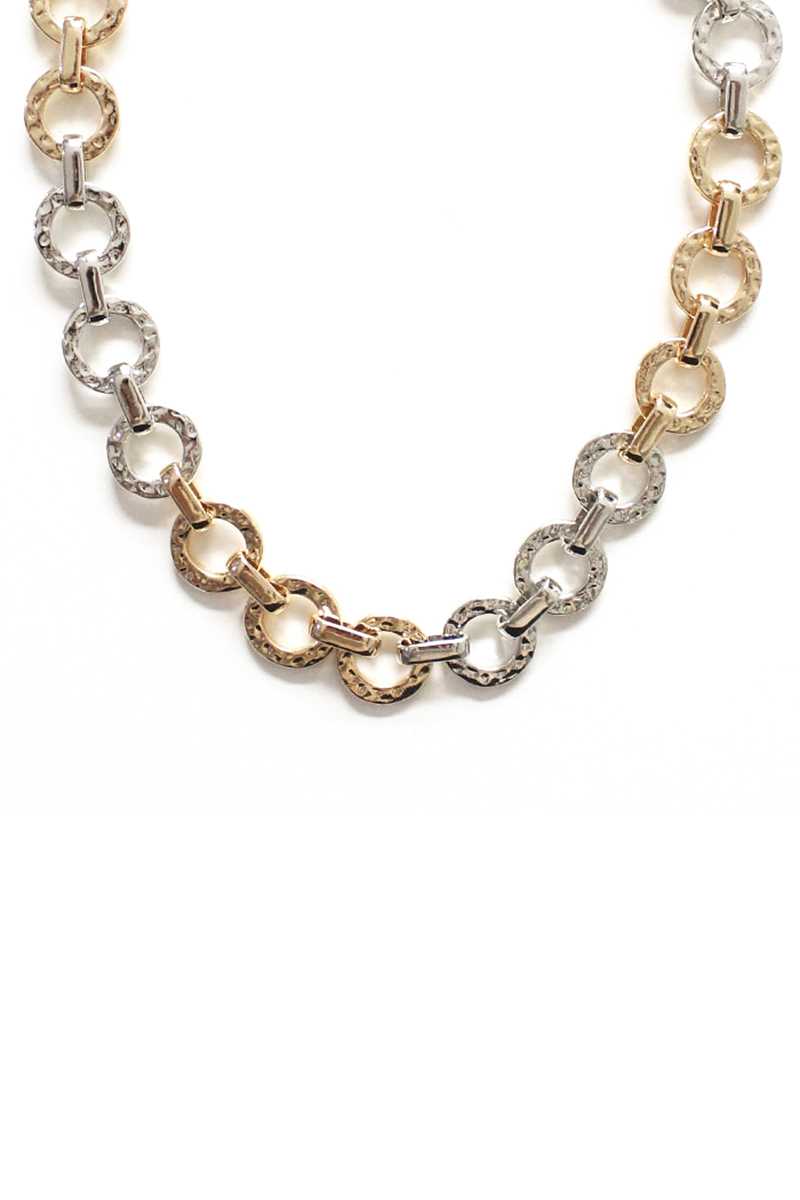 Fashion Metal Two Tone Necklace product image