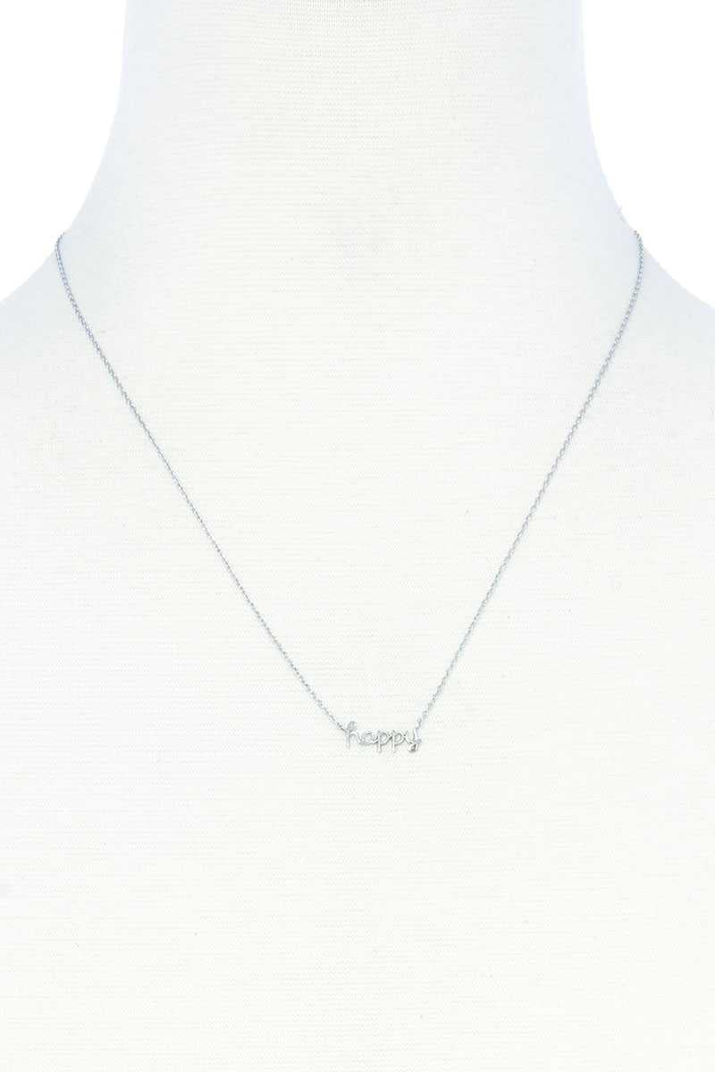 Happy Message Dainty Metal Necklace product image