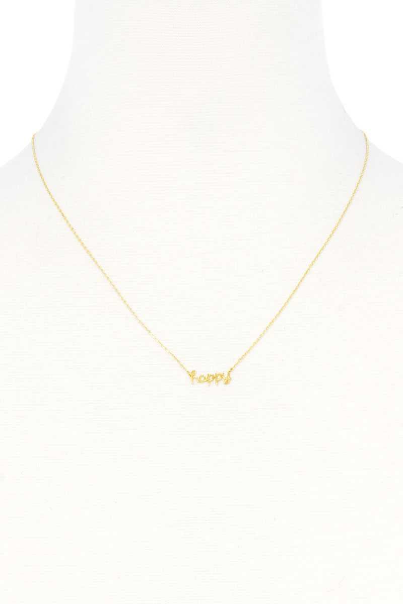 Happy Message Dainty Metal Necklace product image