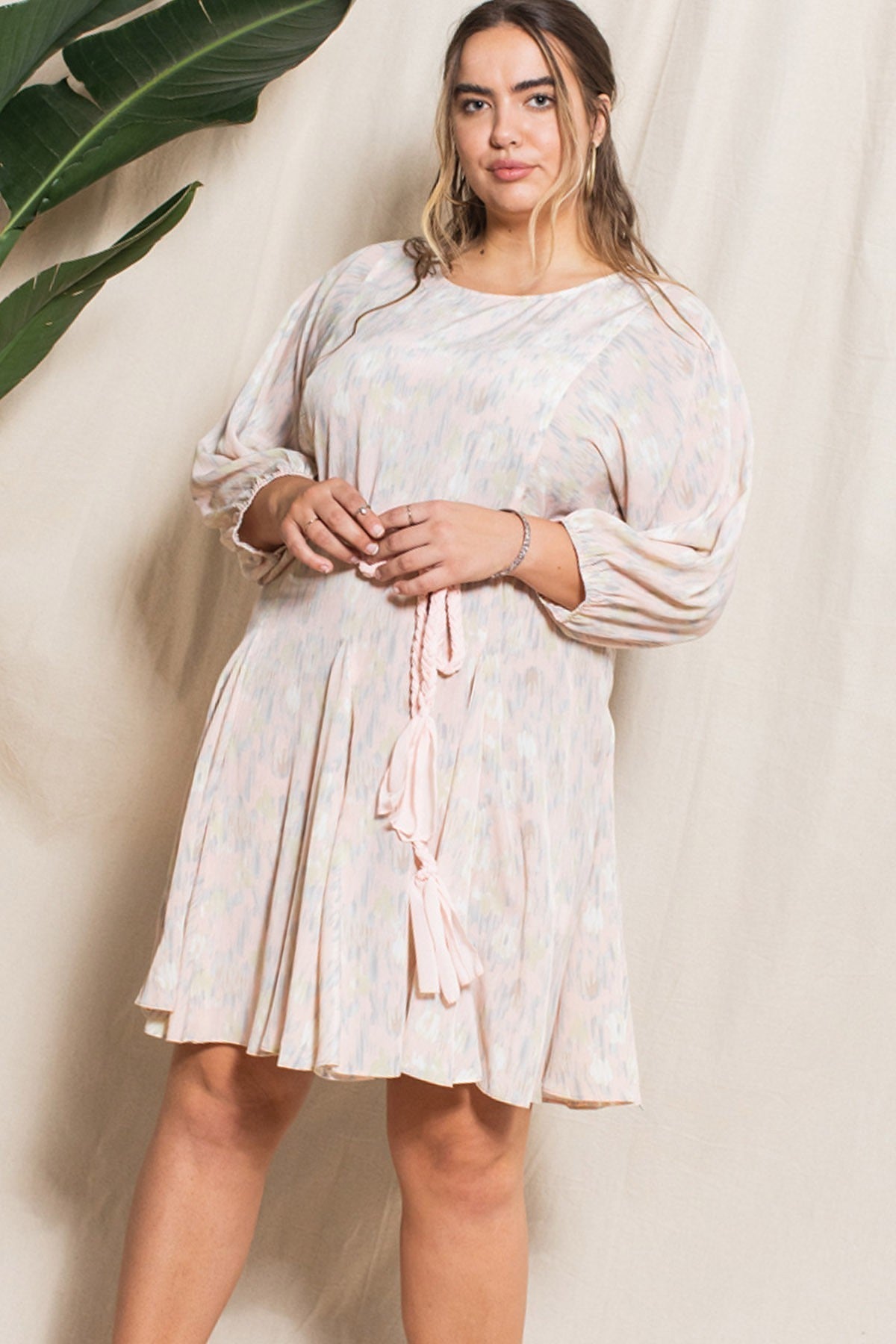 Abstract Printed Mini Swing Woven Dress product image