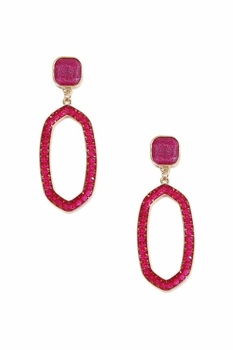 Beaded Oval Post Drop Earring product image