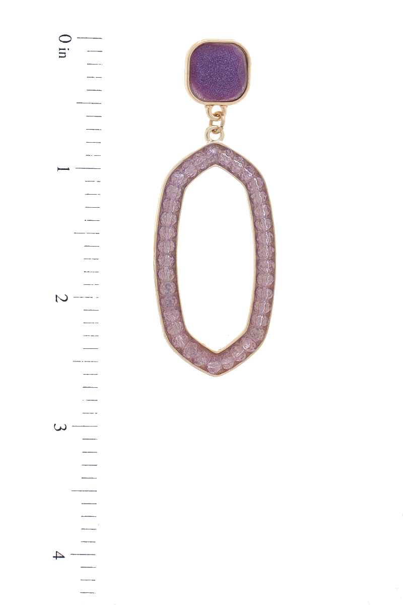 Beaded Oval Post Drop Earring product image