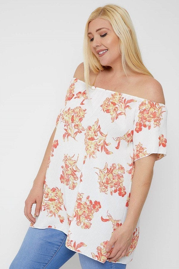 Floral Print Off The Shoulder Top product image