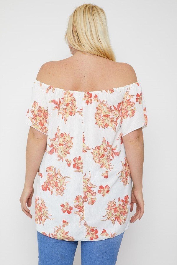 Floral Print Off The Shoulder Top product image